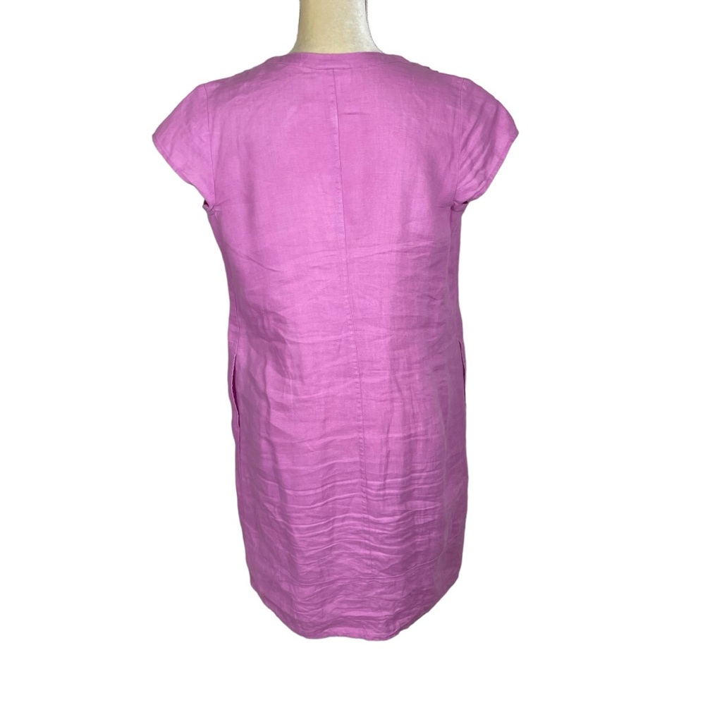 J. Jill Love Linen Pintucked Linen Shift  Dress Lavender Camilla Pink Size XS - Picture 9 of 15